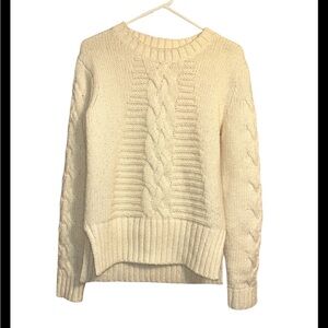 The Kooples Sport Ivory Cable Knit Sweater Size M (Rory Gilmore Style)